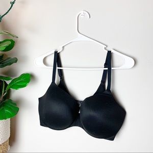 Victorias Secret Black Lined Demi Double Bra 36DDD